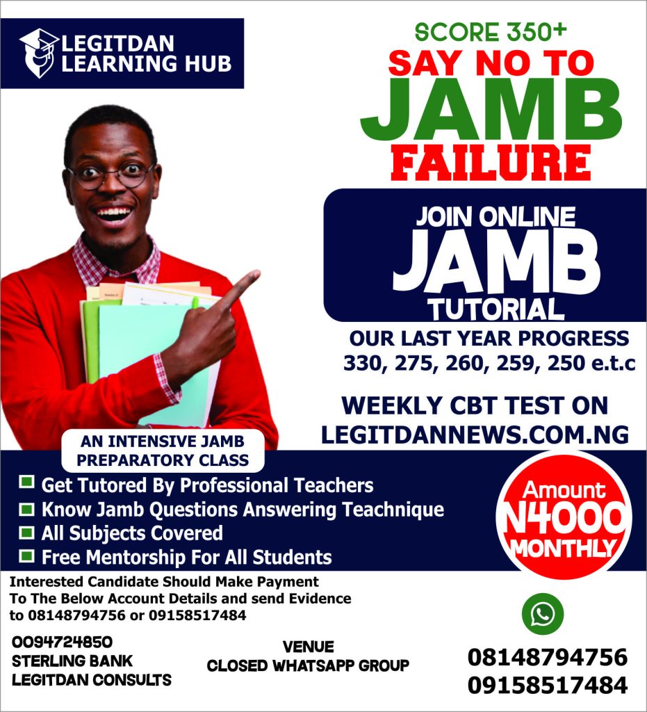 2024 JAMB ALL YOU NEED TO KNOW ABOUT JAMB LEGITDAN NEWS