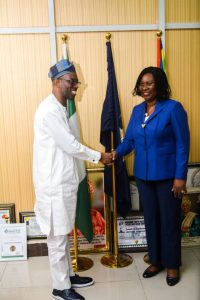 FORMER VC, PROF. OLANREWAJU FAGBOHUN, RESUMES TO LAGOS STATE UNIVERSITY, (LASU), RECEIVES WARM WELCOME FROM COUNCIL CHAIRMAN, SIR. SUNMONI, INCUMBENT VC, PROF. OLATUNJI BELLO