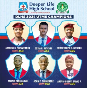 JAMB 2024: 174 DEEPER LIFE SCHOOL STUDENTS SCORE ABOVE 300