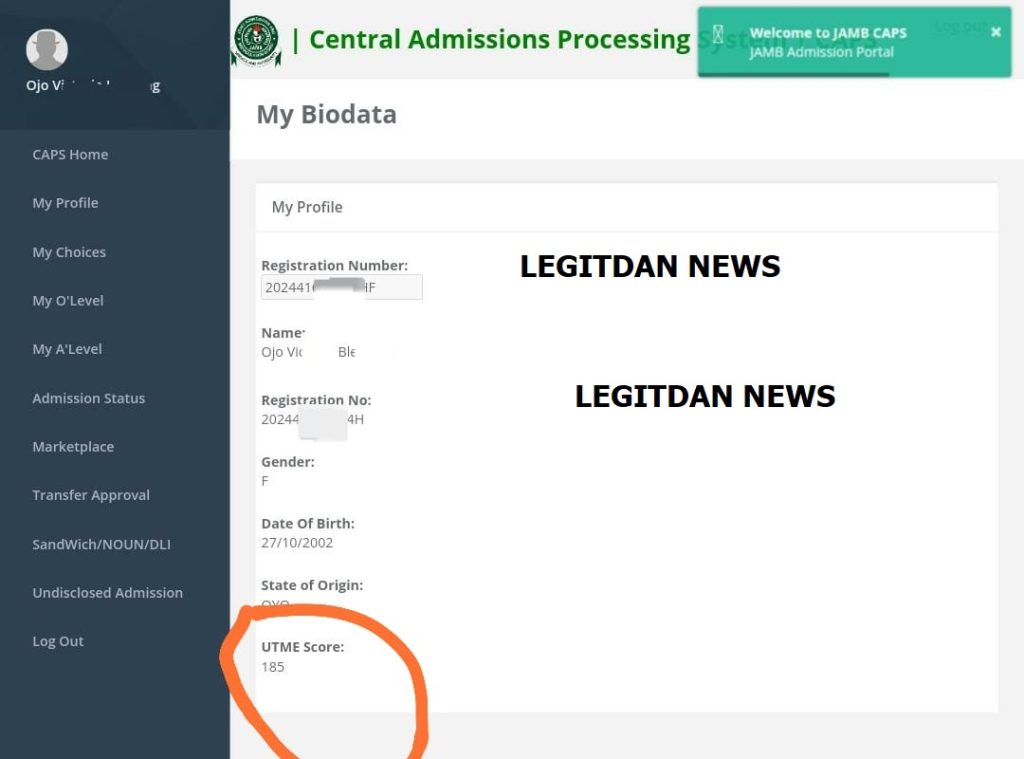 JAMB UPLOAD RESULT ON CAPS | How to Check JAMB Result On CAPS 11 jamb 1 1