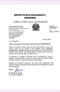 BENUE STATE UNIVERSITY, MAKURDI ISSUES IMPORTANT NOTICE TO ALL STUDENTS