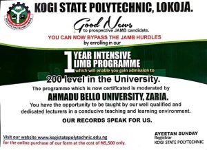 KOGI POLY IJMB 2024/2025 ADMISSION FORM IS OUT