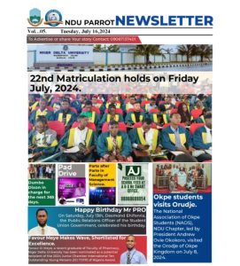 NIGER DELTA UNIVERSITY DECLARES 22ND MATRICULATION CEREMONY