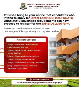 FUNATO OPENS 2026 DIRECT ENTRY APPLICATION