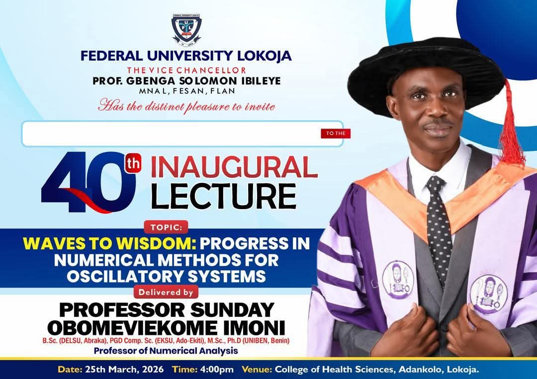 FULOKOJA ANNOUNCES DATE FOR 40TH INAUGURAL LECTURE