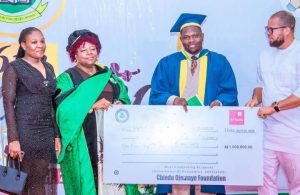 SOLUDO REWARDS COOU BEST GRADUATING STUDENT